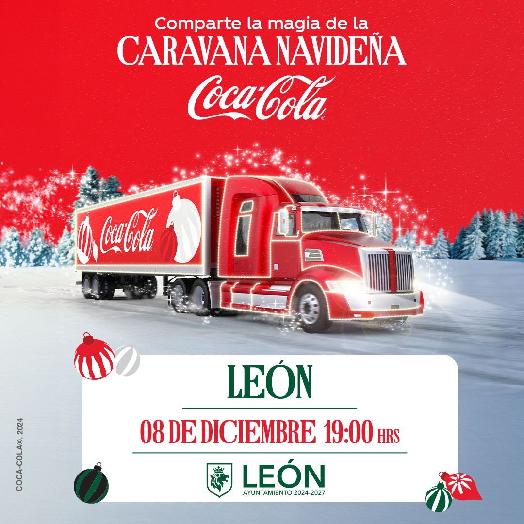 León vuelve a ser sede de la Caravana Navideña Coca-Cola, por lo que se implementará un operativo especial.