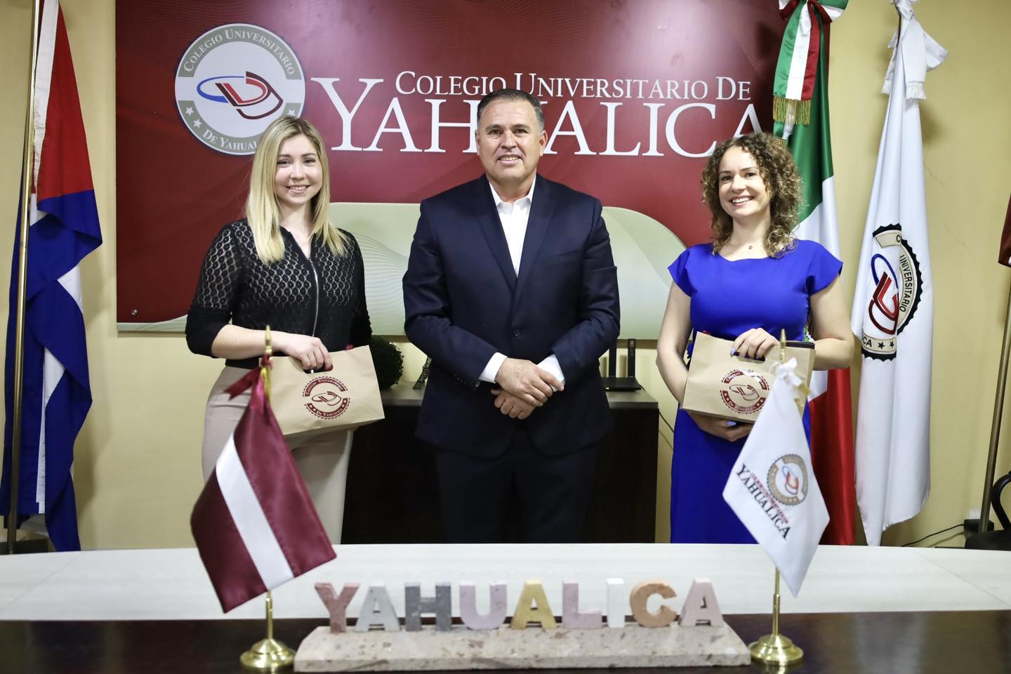 Fortalecen vínculos internacionales: Colegio Universitario de Yahualica recibe a representantes de Riga Business School de Letonia