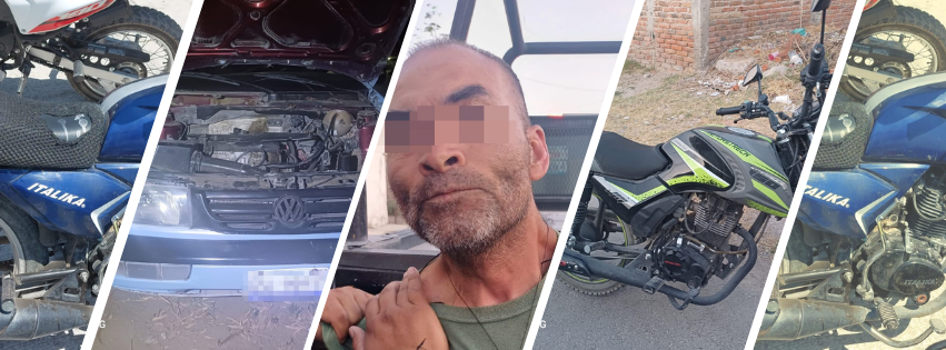 Seguridad Pública de Purísima recupera 2 motos y 1 carro