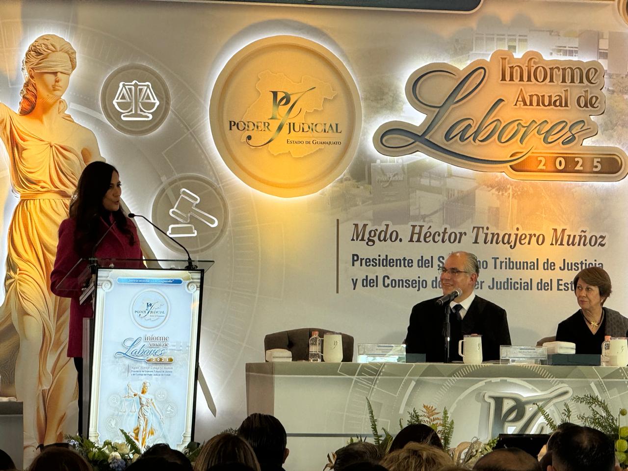 Héctor Tinajero presenta su último informe al frente del Poder Judicial de Guanajuato