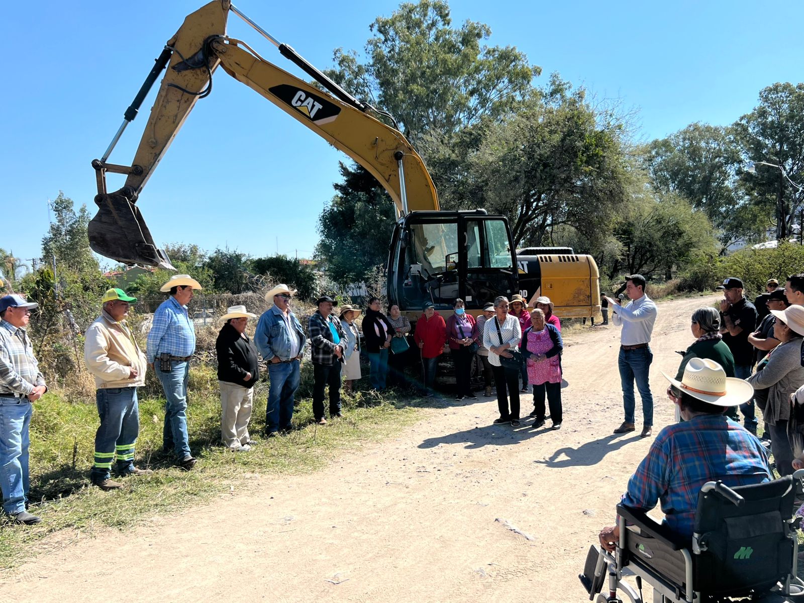 Supervisan obras del Macroproyecto Hidrológico en el ejido Liberación para prevenir inundaciones