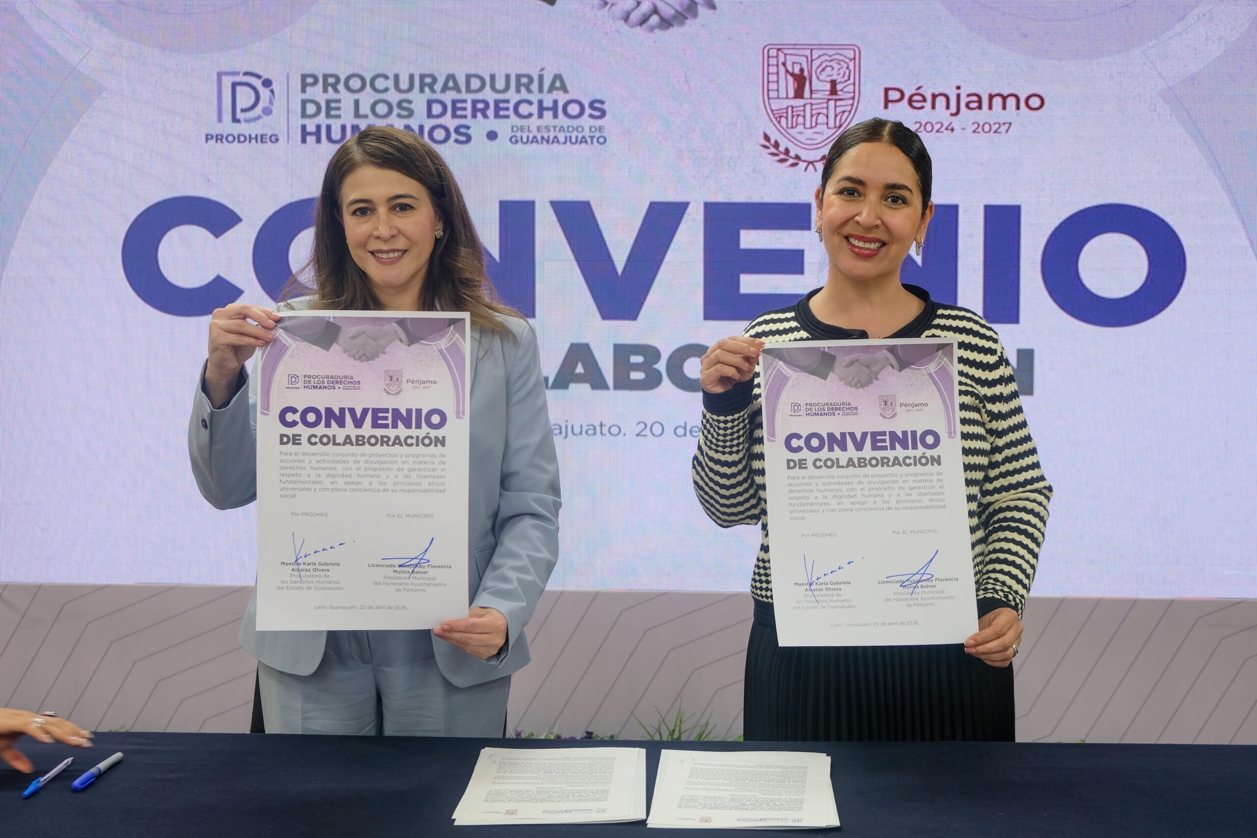 PÉNJAMO Y PRODHEG FIRMAN CONVENIO DE COLABORACIÓN INSTITUCIONAL